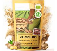 NaturaleBio Zenzero in Polvere Bio 100% Puro 850g | Radice di Zenzero Macinata | Non OGM, Senza Additivi | Prodotto Sostenibile in Perù | Perfetto per Cucina, Tè, Smoothies, Rimedi Naturali