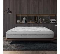 Naturalex - Materasso Matrimoniale 160x190 cm - Carbone Plus - Altezza 30 cm - Schiuma Memory HR, Blue Latex, Ergonomico, Solido, Ipoallergenico - Lato Invernale ed Estivo