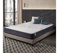 Naturalex - Materasso Matrimoniale 160x200 cm - Perfectsleep - Schiuma Memory HR, Blue Latex, Ergonomico, Fermezza Equilibrata, Ipoallergenico - Lato Invernale ed Estivo