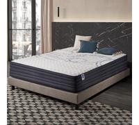 Naturalex - Materasso Matrimoniale 160x200 cm - Perfectsleep - Schiuma Memory HR, Blue Latex, Ergonomico, Ipoallergenico, Ventilato - Lato Invernale ed Estivo
