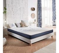 Naturalex - Materasso Memory 140x190 cm Matrimoniale Modello Perfect Dream - Alto 15 cm - Anallergico Antiacaro - Alleviamento Punti di Pressione 7 Zone - Lattice Blue