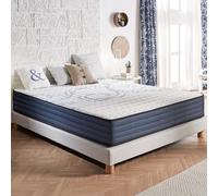 Naturalex - Materasso Memory 140x190 cm Matrimoniale Modello Perfect Dream - Alto 24 cm - Anallergico Antiacaro - Alleviamento Punti di Pressione 7 Zone - Lattice Blue