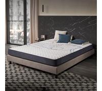 Naturalex - Materasso Piazza e Mezza 120x190 cm - Altezza 15 cm - Perfectsleep - Schiuma Memory HR, Blue Latex, Ergonomico, Ipoallergenico, Ventilato - Lato Invernale ed Estivo