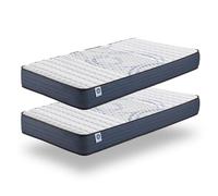Naturalex - Pack x2 Materasso Singolo 70x190 cm - Perfectsleep - Schiuma Memory HR, Blue Latex - Ergonomico, Anallergico, Ventilato - Lato Invernale ed Estivo