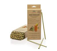 Naturali, cannucce in erba di bambù, 20 cm, cannucce usa e getta, 100 pezzi, biodegradabili