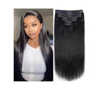 Naturali Extension for capelli con clip da 120 g, 8 pezzi/set, extension for capelli lunghi e lisci, 18 clip in parrucchino spesso Extension Capelli(24inches)