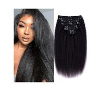 Naturali Extension for capelli lisci e ricci con clip, veri capelli umani, testa intera, brasiliani Remy, clip senza cuciture Extension Capelli(18inches,120g)