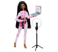 Naturalistas bambola e accessori per la moda grazia da 11,5 pollici con set di influencer deluxe per capelli mediocri medi