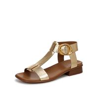 Naturalizer Sandali BrandyWedge donna, Oro scuro metallizzato, 11 X-Wide