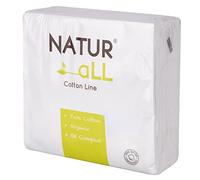 Naturall, confezione da 50 tovaglioli biodegradabili in cotone sostenibile compostabili