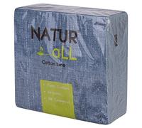 Naturall, confezione da 50 tovaglioli biodegradabili in cotone sostenibile compostabili