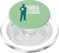 Naturalmente sono stanco divertente infermieristica studente infermiera umorismo PopSockets PopGrip per MagSafe