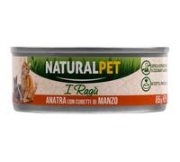 NaturalPet Cat Adult Deliziosi Ragù di carne 85 gr - Anatra con cubetti di manzo - Confezione da 6 pezzi - 1° ORDINE? scegli lo sconto BZR5 / BZR20 + 200 punti fedeltà