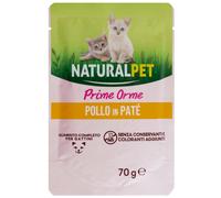NaturalPet Cat Kitten Prime Orme Patè 70 gr - Pollo - Confezione da 6 pezzi - 1° ORDINE? scegli lo sconto BZR5 / BZR20 + 200 punti fedeltà