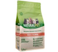 NaturalPet Cat Sterilised Salmone - 1,5 Kg - Crocchette naturali cane - 1° ORDINE? scegli lo sconto BZR5 / BZR20 + 200 punti fedeltà