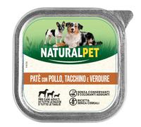 NaturalPet Dog Adult Patè 150 gr - Pollo, tacchino e verdure - Confezione da 6 pezzi - 1° ORDINE? scegli lo sconto BZR5 / BZR20 + 200 punti fedeltà