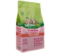 NaturalPet Kitten Prime Orme Salmone - 1,5 Kg - Crocchette naturali cane - 1° ORDINE? scegli lo sconto BZR5 / BZR20 + 200 punti fedeltà