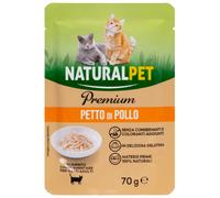 NaturalPet Premium Cat Adult Umido Bustine in Gelatina 70 gr - petto di pollo - Confezione da 6 pezzi - 1° ORDINE? scegli lo sconto BZR5 / BZR20 + 200 punti fedeltà