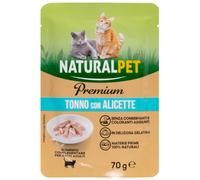 NaturalPet Premium Cat Adult Umido Bustine in Gelatina 70 gr - tonno con alicette - Confezione da 6 pezzi - 1° ORDINE? scegli lo sconto BZR5 / BZR20 + 200 punti fedeltà