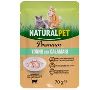 NaturalPet Premium Cat Adult Umido Bustine in Gelatina 70 gr - tonno con calamari - Confezione da 6 pezzi - 1° ORDINE? scegli lo sconto BZR5 / BZR20 + 200 punti fedeltà