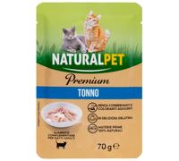 NaturalPet Premium Cat Adult Umido Bustine in Gelatina 70 gr - tonno - Confezione da 6 pezzi - 1° ORDINE? scegli lo sconto BZR5 / BZR20 + 200 punti fedeltà