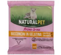 NaturalPet Prime Orme Kitten bocconcini in gelatina multipack 4x100 gr 2x Pollo 2x Manzo - 1° ORDINE? scegli lo sconto BZR5 / BZR20 + 200 punti fedeltà