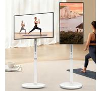 Naturalpowev Monitor Smart Portatile Touch 27/32 Pollici con Schermo Rotante, TV Portatile con Piedistallo, Android OS 13, Autonomia 5-8 Ore, Telecomando, HD Ready 1080P 27inch