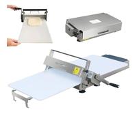 Naturalpowev Sfogliatrice per Pasticceria e Pizza - Macchina Manuale in Acciaio Inox con Regolabile 0-25 mm, Design Pieghevole da Banco, Perfetta Come Sfogliatrice per Impasto 300-Model