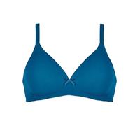 Naturana® Reggiseno morbido senza ferretto con ciotola [coppa A-D] vestibilità ottimale e massima tenuta grazie al taglio e alle spalline larghe, reggiseno da donna senza ferretto, Blu di Mykonos, 4C