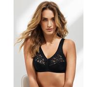 Naturana Reggiseno senza Ferretto Donna 1/2 Pizzo Coppa Comfort 5046 Nero,