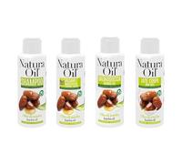 NaturaOil Travel Kit Shampoo + Balsamo Maschera + Bagnodoccia + Latte Corpo Olio di Jojoba 4x100ml