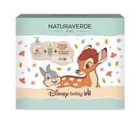 Naturaverde Baby Disney Bambi Changing Pad Gift Set - Detergente Delicato Corpo e Capelli 250ml, Crema Protettiva Cambio 100ml e Tappetino Cambio Pannolino 30x60