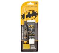 Naturaverde Batman Spazzolino da Denti Portatile Morbido Manuale con Cappuccio + Dentrificio 25 ml - Set da 6 Pezzi