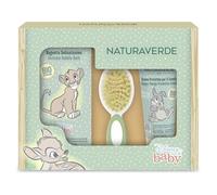 NATURAVERDE BIO BABY | Bio Disney Baby Bagnetto Delicatissimo 200ml + Crema Protettiva per il Cambio 100ml + Spazzola Capelli - Set Delicato per la Cura e il Bagnetto del Bambino