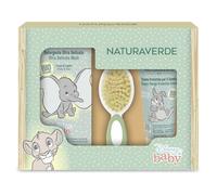 NATURAVERDE BIO BABY | Bio Disney Baby Detergente Delicato C&C 200ml + Crema Protettiva per il Cambio 100ml + Spazzola Capelli - Set Delicato per la Cura dei Più Piccoli