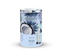 Naturaverde Gift Set Sensoriale Cocco - Bagnoschiuma 200ml e Crema Corpo 100ml, Confezione Cilindro Latta