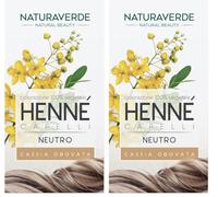Naturaverde | Henné - Colore Neutro, Tinta per Capelli Senza Ammoniaca, Colorazione 100% Vegetale, Tubo Professionale da 100g (Confezione da 2)