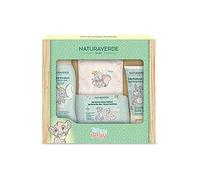 Naturaverde | Kids - Disney Baby - Set Regalo con Detergente Corpo e Capelli 200ml, Crema Protettiva per il Cambio 100ml e Salviette 20pz e Doudou