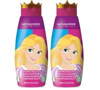 Naturaverde | Kids - Disney Princess - Shampoo per Bambini Rapunzel, Sapone per Capelli, Prodotti per Igiene Bambini, con Estratto di Miele BIO, 300ml (Confezione da 2)