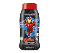 Naturaverde | Kids - Marvel Avengers - Doccia Shampoo per Bambini Iron Man, Sapone da Doccia per Corpo e Capelli, Prodotti per Igiene Bambini, con Estratti di Calendula e Camomilla BIO, 250ml