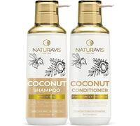 Naturavis Xampu e condizionatore olio di cocco e jojoba - trattamento idratante intenso sem solfati e parabeni, per idratare o couro capelluto e ripristinare capelli secchi e danificati