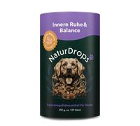 NaturDrops Snack per cani con funzione di riposo e equilibrio, 125 pezzi, con luppolo e valeriana per alleviare lo stress, 100% naturale - 250 g