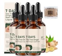 Nature 7Days Treetea Ginger Nail, Riparatore E Rinforzante Per Unghie 7 Giorni, Siero Per La Crescita Delle Unghie E Cura Delle Cuticole Allo Zenzero 7 Giorni (5 Pezzi)