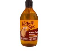Nature Box Shampoo nutriente (385 ml), shampoo per capelli secchi con olio di argan garantisce una cura intensiva, bottiglia in 100% plastica sociale