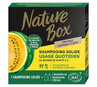 Nature Box Shampoo Solido Uso Quotidiano Capelli Normali A Grasso - Shampoo Vegan all'Olio di Melone D'Acqua Spremuto a Freddo - 99% Ingredienti di Origine Naturale - 85 g