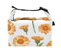 Nature Calendula White Girls Lunch Box Isolato Ragazzi Lunch Box Tote per Parco Divertimenti
