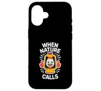 Nature Calls - Lanterna da campeggio divertente Custodia per iPhone 16