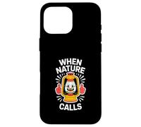 Nature Calls - Lanterna da campeggio divertente Custodia per iPhone 16 Pro Max