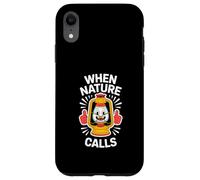 Nature Calls - Lanterna da campeggio divertente Custodia per iPhone XR