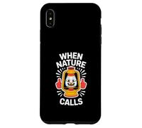Nature Calls - Lanterna da campeggio divertente Custodia per iPhone XS Max